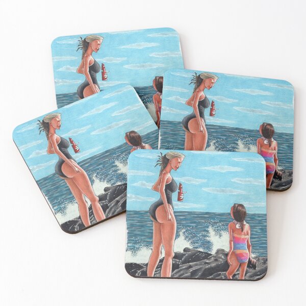 Item preview, bathing suit people on beach in New York City designed and sold by genpopart.