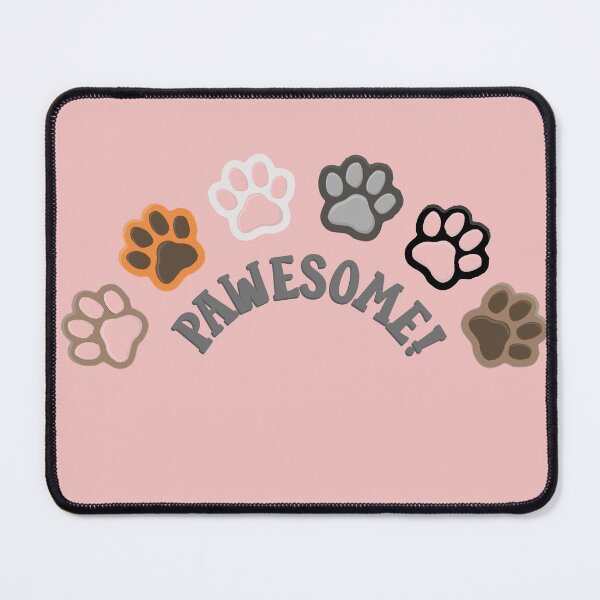 Item preview, Pawesome adorable paw motivational pet lover good vibes gifts pink kawaii designed and sold by Novel-ty.