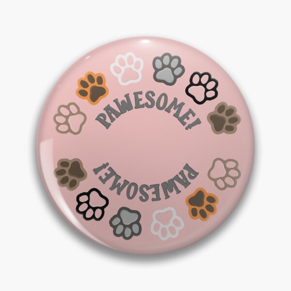Item preview, Pawesome adorable paw motivational pet lover good vibes gifts pink kawaii designed and sold by Novel-ty.