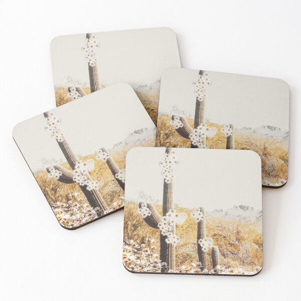 Item preview, Cactus in desert with beautiful flowers boho Art designed and sold by juliaemelian.