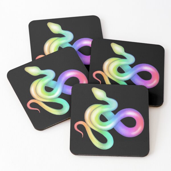 Item preview, Rainbow colorful snake designed and sold by Meakm-art.
