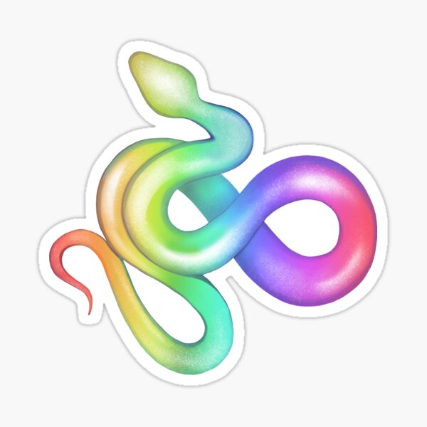 Rainbow colorful snake Sticker