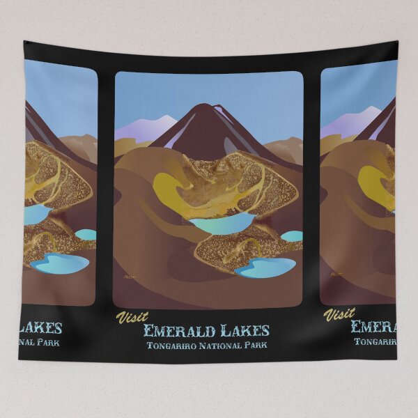 Item preview, Emerald Lakes Vintage Poster designed and sold by Patricia Howitt.