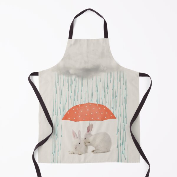Item preview, White rabbits under the rain red umbrella designed and sold by juliaemelian.