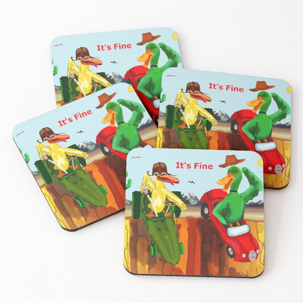Item preview, Ducks Race Over a Cliff - It's Fine designed and sold by VerdeDoodleDuck.