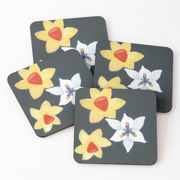 Item preview, Daffodil and Iris Flowers designed and sold by Janine-Brewster.