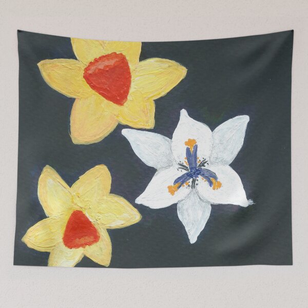 Item preview, Daffodil and Iris Flowers designed and sold by Janine-Brewster.