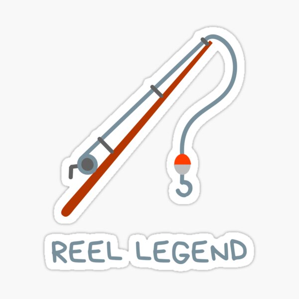 Npenn Fishing Rod Red and White Color | Sticker