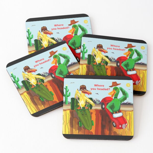Item preview, Ducks Race Over a Cliff - Where you headed? designed and sold by VerdeDoodleDuck.