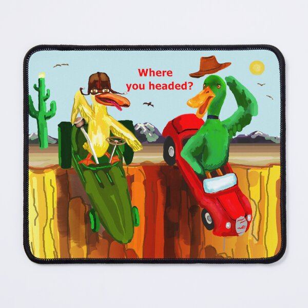 Item preview, Ducks Race Over a Cliff - Where you headed? designed and sold by VerdeDoodleDuck.