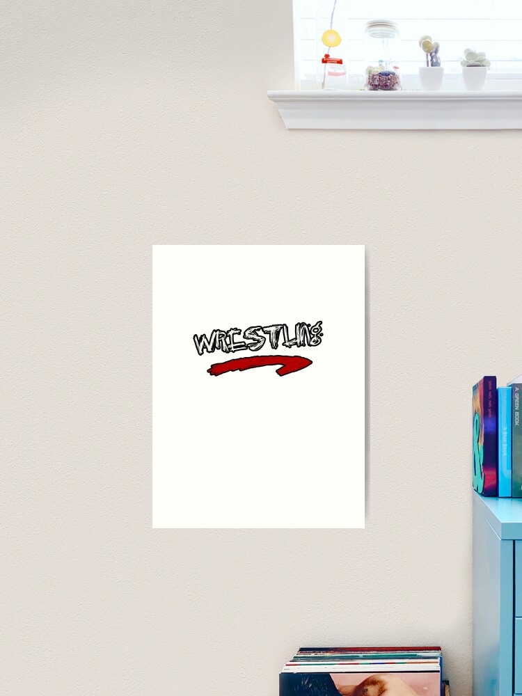 Wrestling Attitude Scrawl Poster for Sale by HandDrawnTees