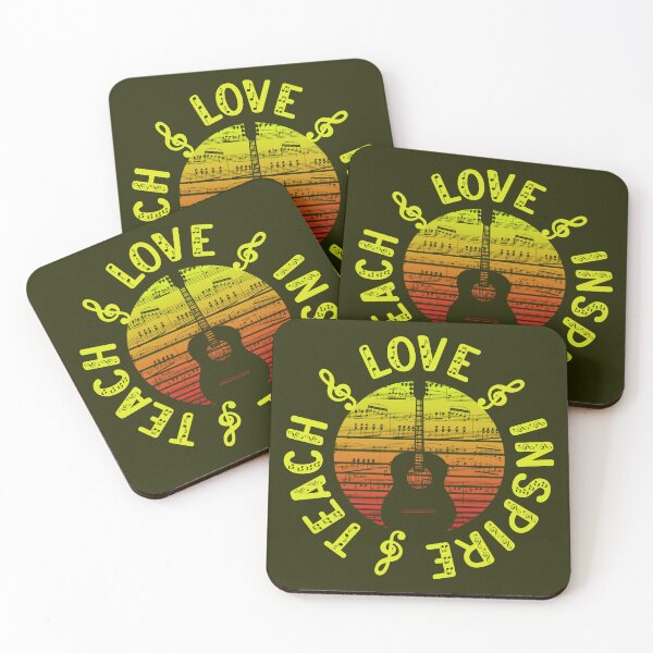 Item preview, Teach, Love, Inspire Guitar Music Teacher Student Logo designed and sold by CRHPOD20.