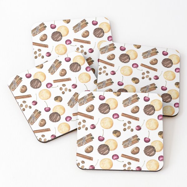 Item preview, Autumn sweets and spices (pattern on white) designed and sold by Flowersforbear.