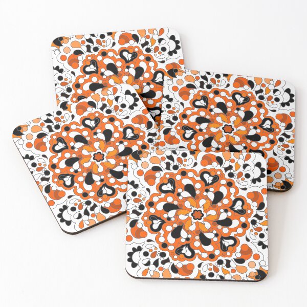 Item preview, Funky Abstract Halloween Orange and Black Art designed and sold by Alondra.