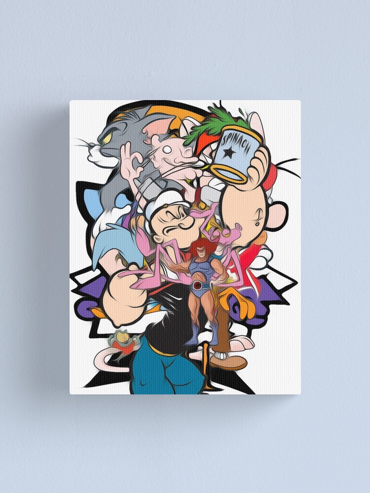 "Retro Cartoon Artwork 90s Abstract print" Canvas Print by