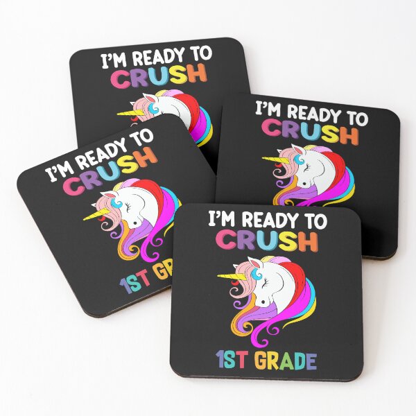 Item preview, I'm Ready to Crush 1st Grade Unicorn Back to School Girls designed and sold by R&BApparel.