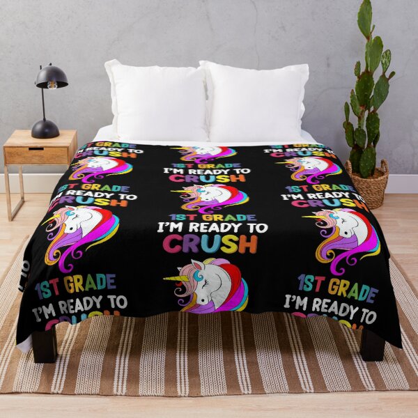 Item preview, I'm Ready to Crush 1st Grade Unicorn Back to School Girls designed and sold by R&BApparel.