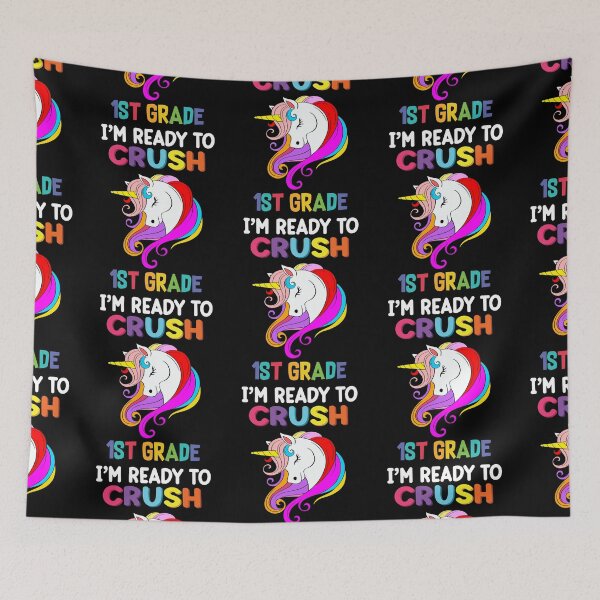 Item preview, I'm Ready to Crush 1st Grade Unicorn Back to School Girls designed and sold by R&BApparel.