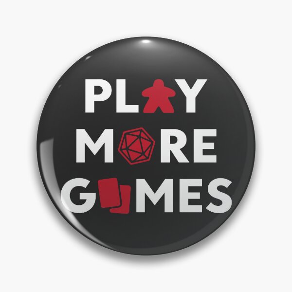 Item preview, Play More Games with Game Pieces (on dark) designed and sold by geekyT.