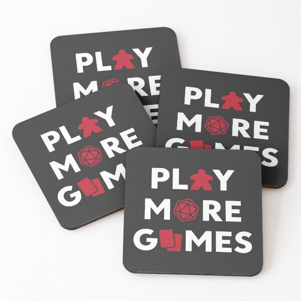 Item preview, Play More Games with Game Pieces (on dark) designed and sold by geekyT.