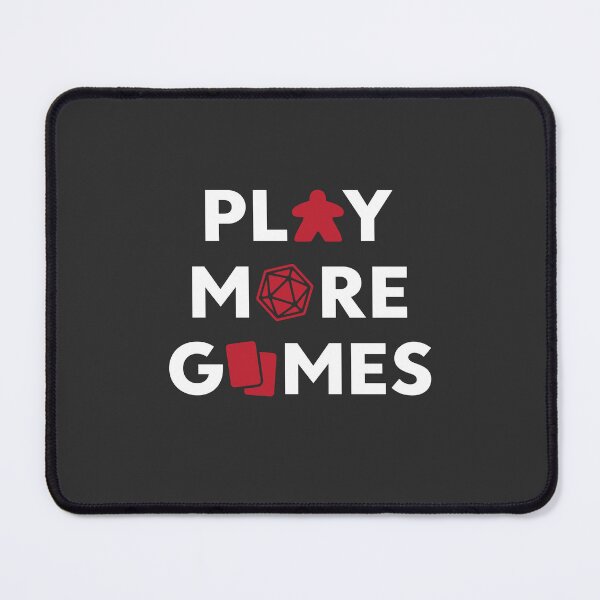 Item preview, Play More Games with Game Pieces (on dark) designed and sold by geekyT.