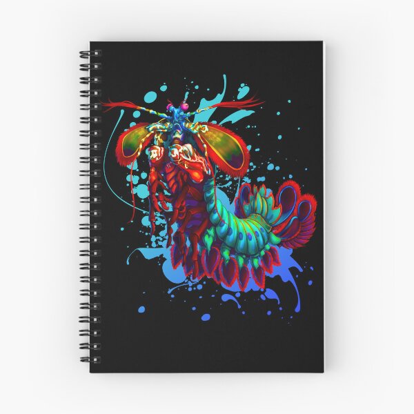 Item preview, Rainbow Peacock Mantis Shrimp Blue Splash designed and sold by OtillieArt.