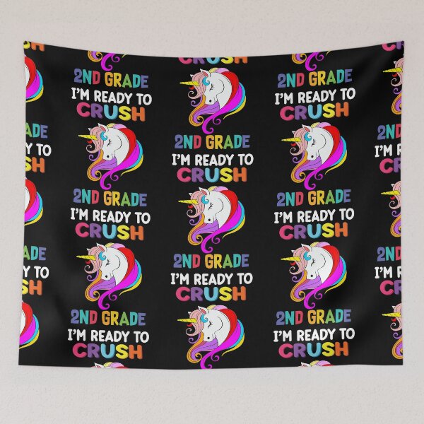 Item preview,  I'm Ready to Crush 2nd Grade Unicorn Back to School Girls designed and sold by R&BApparel.