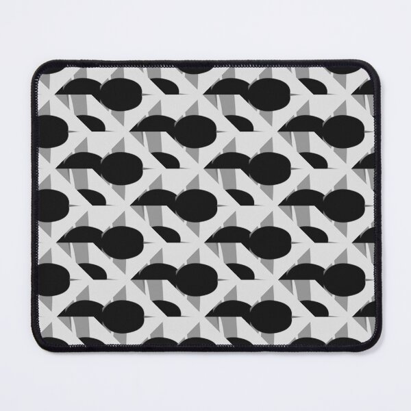 Item preview, Black and White and Gray Modern Oval and Squares Abstract pattern designed and sold by tranquilbeach.