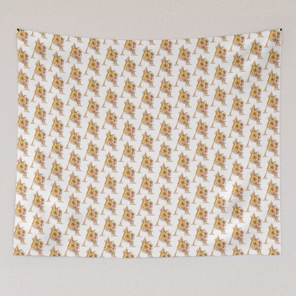 Item preview, Watercolor floral sunflower personalized letter A wedding monogram print designed and sold by tiana-geo.