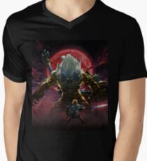 Camiseta para hombre de cuello en v Zelda - Gold Lynel - Blood Moon