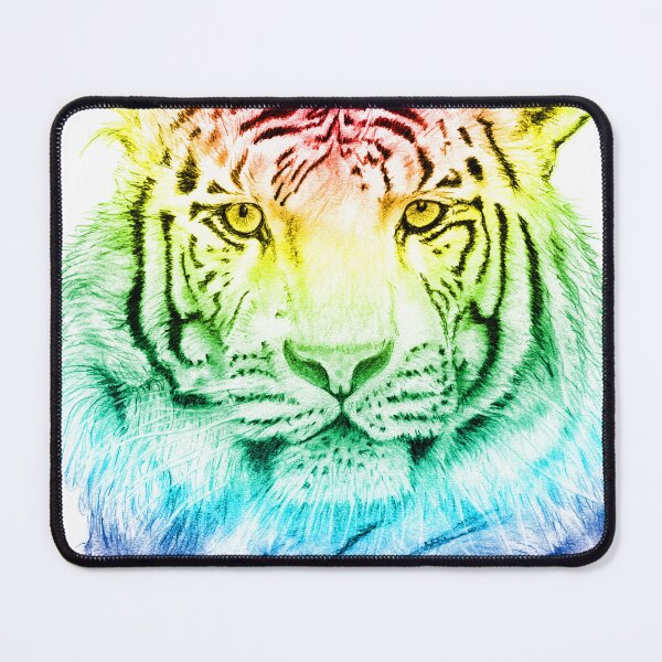 Item preview, White tiger- rainbow colorized version, yellow eyes designed and sold by SylvieG18.