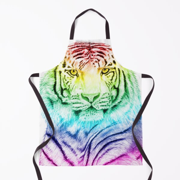 Item preview, White tiger- rainbow colorized version, yellow eyes designed and sold by SylvieG18.
