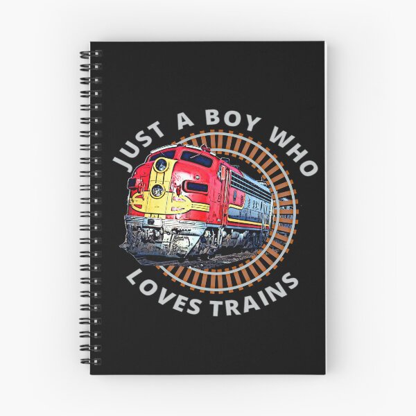 Item preview, Just A Boy Who Loves Trains,  Diesel Locomotive Train Railroad Engine Funny designed and sold by TheTrainRoom.