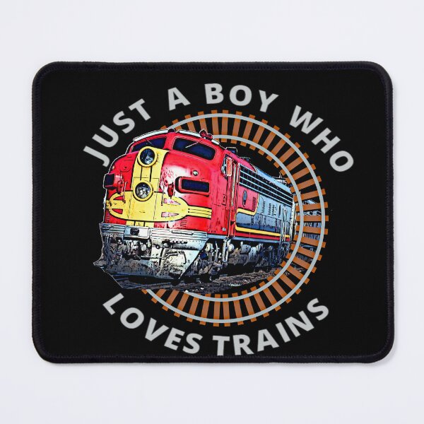 Item preview, Just A Boy Who Loves Trains, Diesel Locomotive Train Railroad Engine Funny designed and sold by TheTrainRoom.
