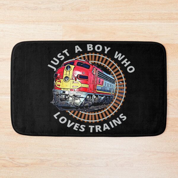 Item preview, Just A Boy Who Loves Trains,  Diesel Locomotive Train Railroad Engine Funny designed and sold by TheTrainRoom.