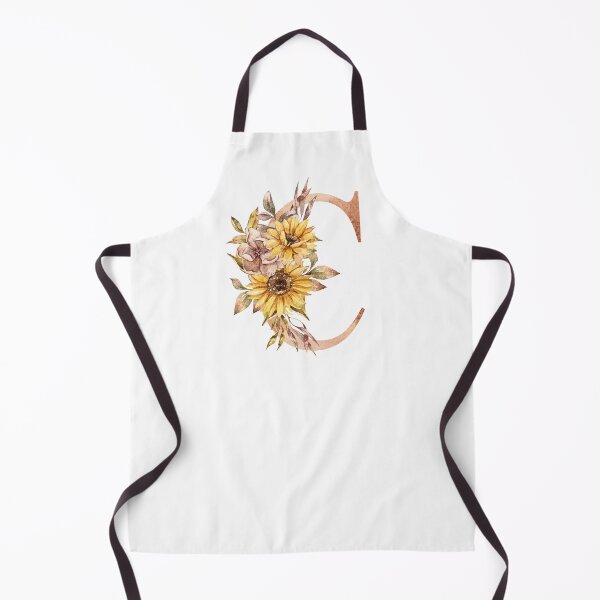 Item preview, Watercolor floral sunflower personalized letter C wedding monogram print designed and sold by tiana-geo.