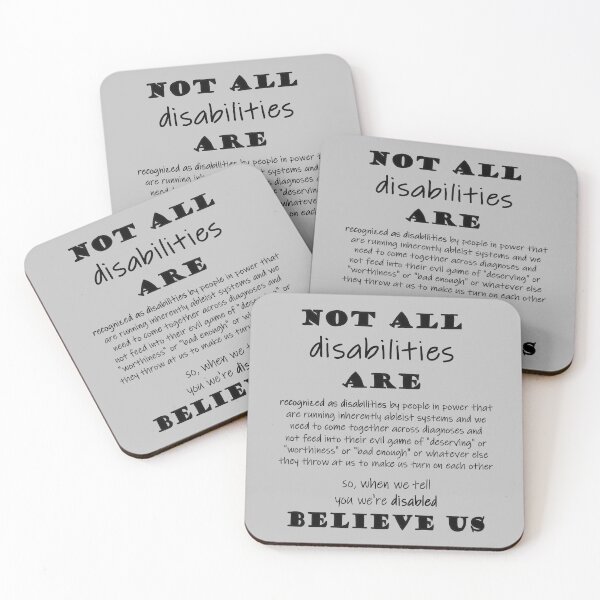 Item preview, Not All Disabilities Are Visible designed and sold by Quipplepunk.