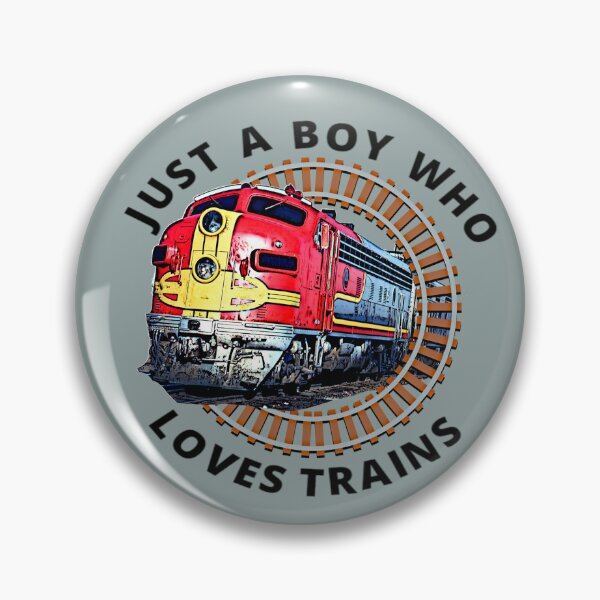 Item preview, Just A Boy Who Loves Trains,  Diesel Locomotive Train Railroad Engine Funny designed and sold by TheTrainRoom.