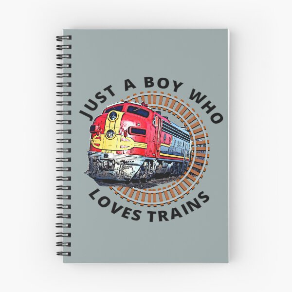 Item preview, Just A Boy Who Loves Trains,  Diesel Locomotive Train Railroad Engine Funny designed and sold by TheTrainRoom.
