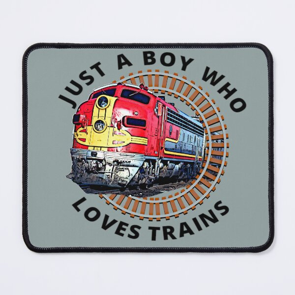 Item preview, Just A Boy Who Loves Trains, Diesel Locomotive Train Railroad Engine Funny designed and sold by TheTrainRoom.