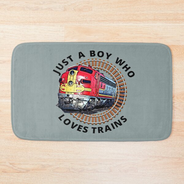 Item preview, Just A Boy Who Loves Trains,  Diesel Locomotive Train Railroad Engine Funny designed and sold by TheTrainRoom.