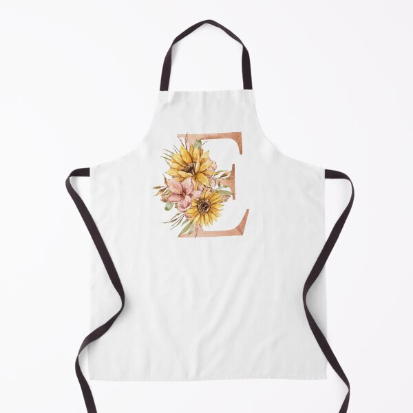 Item preview, Watercolor floral sunflower personalized letter E wedding monogram print designed and sold by tiana-geo.