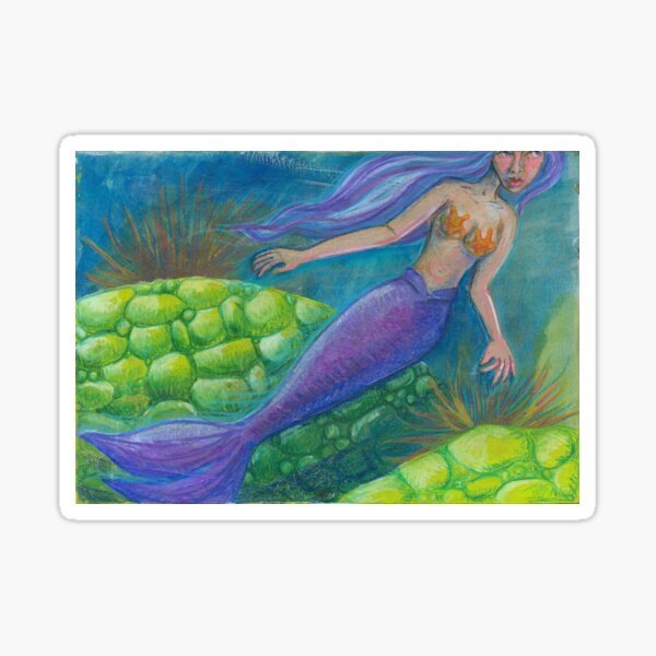 The Mermaid and The Turtles Sticker