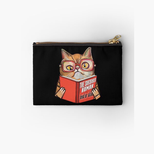 Aperçu de l'œuvre Chat geek Schrödinger avec livre créée et vendue par Meakm-art.