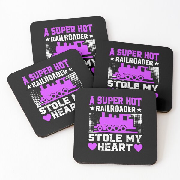Item preview, A Super Hot Railroader Stole My Heart, Steam Diesel Locomotive Train Railroad Engine Funny designed and sold by TheTrainRoom.