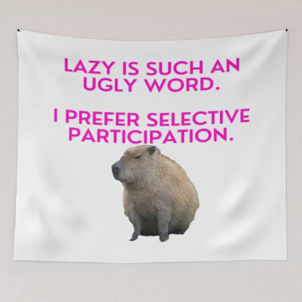 Item preview, Lazy capybara shirt designed and sold by Hunter Schulz.