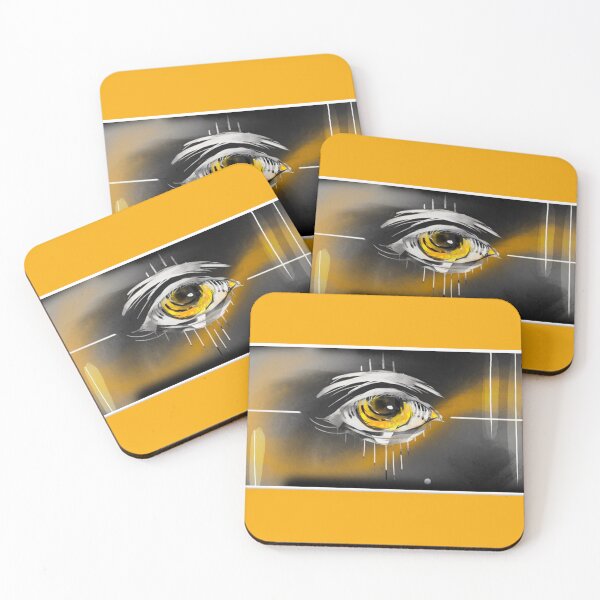 Item preview, Lone abstract orange eye designed and sold by dusso.