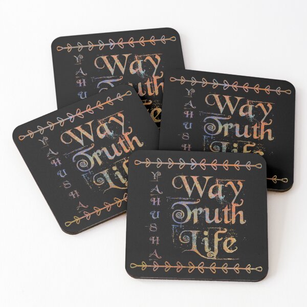 Item preview, Yahusha (Yeshua) - Way Truth Life - Biblical Quote designed and sold by Narrow-Path.