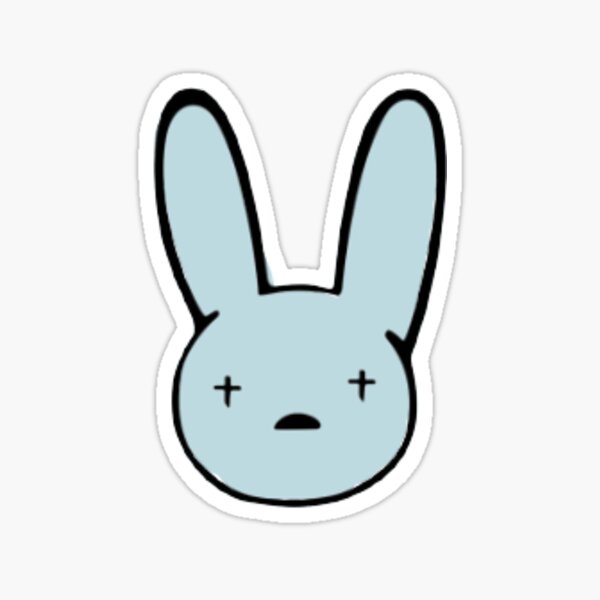"Bad Bunny Logo " Sticker for Sale by gildedgold Redbubble