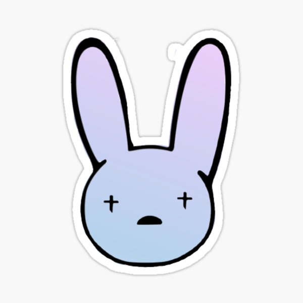 Bad Bunny Sticker for Sale by blobblesart